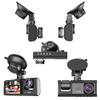 1080P DVR Dash Camera Front & Inside & Rear Camera Driving Recorder 2 Inch Screen Dashcam Support Night-Vision Loop Recording One-Key Lock view 2