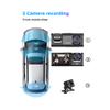 1080P DVR Dash Camera Front & Inside & Rear Camera Driving Recorder 2 Inch Screen Dashcam Support Night-Vision Loop Recording One-Key Lock view 3