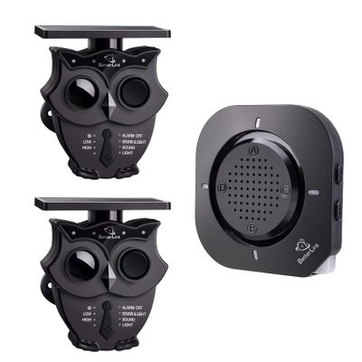 1/2 Mile Long Range Solar Wireless Driveway Alarm System IP65 Weatherproof Outdoor Motion Detectors&Sensor 120dB Siren Sound Light Security Alert System Monitor&Protect Outdoor/Indoor Property(1R2S)