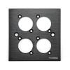 AVSSZ Type 86 Panel Al Alloy Brushed, 1/2/3/4 Hole/Blank Blank Plate Fits Type D Module XLR USB Speaker RJ45 Network RCA BNC Cable Connector Mount, 10PCS/Pack (Type 86 Panel-4 Hole,Black) view 1