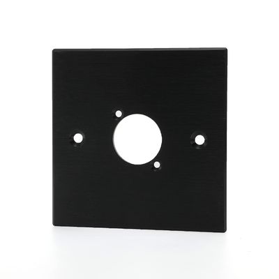 AVSSZ Type 86 Panel Al Alloy Brushed, 1/2/3/4 Hole/Blank Blank Plate Fits Type D Module XLR USB Speaker RJ45 Network RCA BNC Cable Connector Mount, 10PCS/Pack (Type 86 Panel-1 Hole,Black)