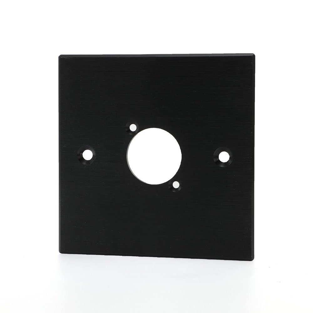 AVSSZ Type 86 Panel Al Alloy Brushed, 1/2/3/4 Hole/Blank Blank Plate Fits Type D Module XLR USB Speaker RJ45 Network RCA BNC Cable Connector Mount, 10PCS/Pack (Type 86 Panel-1 Hole,Black)