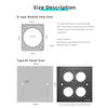 AVSSZ Type 86 Panel Al Alloy Brushed, 1/2/3/4 Hole/Blank Blank Plate Fits Type D Module XLR USB Speaker RJ45 Network RCA BNC Cable Connector Mount, 10PCS/Pack (Type 86 Panel-1 Hole,Black) view 4