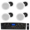 Rockville RPA40BT 4-Room/Zone Home Audio Kit w/Receiver+8 White Ceiling Speakers view 1