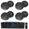 Rockville RPA40BT Bundle: 4-Zone 1000-Watt Peak/250-Watt RMS Bluetooth Home Stereo Receiver, (4) Pairs HC655 6.5" 500-Watt Peak/160-Watt RMS 8-Ohm in-Ceiling Speakers, Optical and RCA, 5-Items view 1