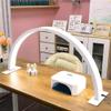 XOLLOZ Half Moon Nail Desk Lamp  3360 Lumen LED Light for Nail Techs, Tattoo & Lash Work, Moon Light for Desk  Sleek White Design, Button Control view 1