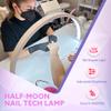 XOLLOZ Half Moon Nail Desk Lamp  3360 Lumen LED Light for Nail Techs, Tattoo & Lash Work, Moon Light for Desk  Sleek White Design, Button Control view 4