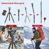 Camera Tripod, Manbily 74" Aluminum Travel Tripod Monopod Stand for Camera DSLR Phone, 360 Ball Head w Handle and Extra 1/4" QR Plate, Payload 17.6lbs, Compatible with Canon Nikon Sony view 4