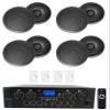 Rockville RPA40BT Bundle: 1000W 4-Zone Bluetooth Home Stereo Amplifier, (4) Pairs HC85 Black 8-Inch 700W Peak/240W RMS Ceiling Speakers, (4) VOL850 Stereo Wall Volume Controllers, 9-Items view 1