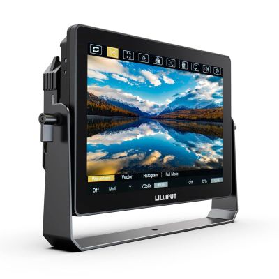 LILLIPUT HT10S 10.1 Inch Camera Field Monitor 1500nits Ultra Bright IPS Touch Screen with 3D LUT 3G-SDI HDMI DSLR with Gimbal Bracket V-Mount