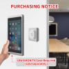 EMONITA iPad Wall Mount with Upgraded 18W Fast Charger, Strong Magnets, 360 Rotation - Silver view 2