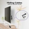 VCELINK Wall Plate Cable Pass Through with Mounting Bracket, Single Gang Flexible Rubber Opening Cable Outlet Cover for Low Voltage Cables, Wall Mount TV, Home Theater System, 2-Pack, White view 3