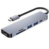 6 In1 SD Card Slot/USB Port Type-C Laptop USB Hub Card Reader Adapter 4K HDMI Accessory view 1