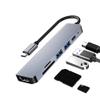 6 In1 SD Card Slot/USB Port Type-C Laptop USB Hub Card Reader Adapter 4K HDMI Accessory view 3