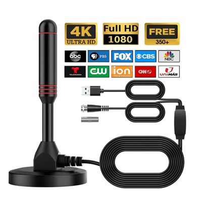 2025 HD Digital TV Antenna for Smart TV, 600+ Miles Range TV Antenna for Local Channels Indoor Outdoor with Strong Magnetic Base,Support 4K 1080p ATSC/ISDB-T/DVB-T/DVB-T2 All Old TVs
