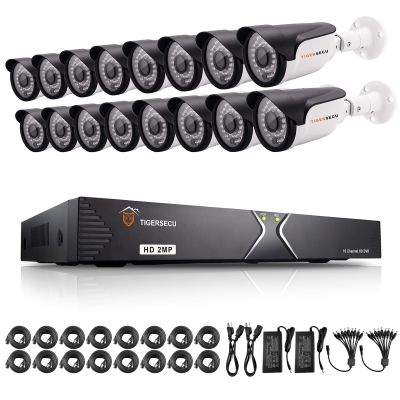 TIGERSECU 1080P 16-Channel 16 Cameras DVR Security Bundle