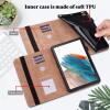 VODEFOX Case for Xiaomi Pad 5 / Pad 5 Pro 11 inch 5G 2021,Embossed Solid Color Stripe Design PU Leather Flip Stand Case with Card Slot Elastic Band for Mi Pad 5 /Pad 5 Pro 11 2021 - Blue view 2