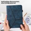 VODEFOX Case for Xiaomi Pad 5 / Pad 5 Pro 11 inch 5G 2021,Embossed Solid Color Stripe Design PU Leather Flip Stand Case with Card Slot Elastic Band for Mi Pad 5 /Pad 5 Pro 11 2021 - Blue view 3