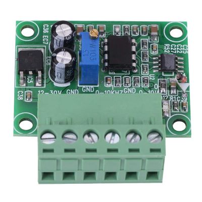 Frequency to Voltage Converter 0-10kHz & 0-10V PWM Digital to Analog Converter Module for PLC Industrial Automation Systems