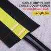 WILLBOND Carpet Cord Cover Cable Protector Floor Cover Cable Protector Management Only for Commercial Office Carpet(98.43 ft,Yellow and Black) view 2