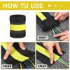 WILLBOND Carpet Cord Cover Cable Protector Floor Cover Cable Protector Management Only for Commercial Office Carpet(98.43 ft,Yellow and Black) view 3