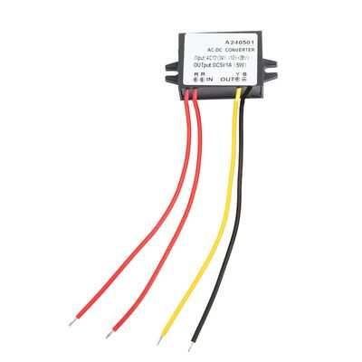 Odorkle 12V 24V to 5V DC Converter, 1A, Red, IP67 Waterproof, Multi-Protection, Suitable for Car Screen, Monitor, Fan, etc.