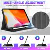 Uppuppy for iPad Air 11 inch (M2/M3) Case, Air 5th/4th Generation 10.9, Pro 11'' Case Cute Kids Women Girls Girly Folio Pencil Holder Cover for iPad Air 11 2024/2025, 10.9 2022 2020, Pro 11 view 3