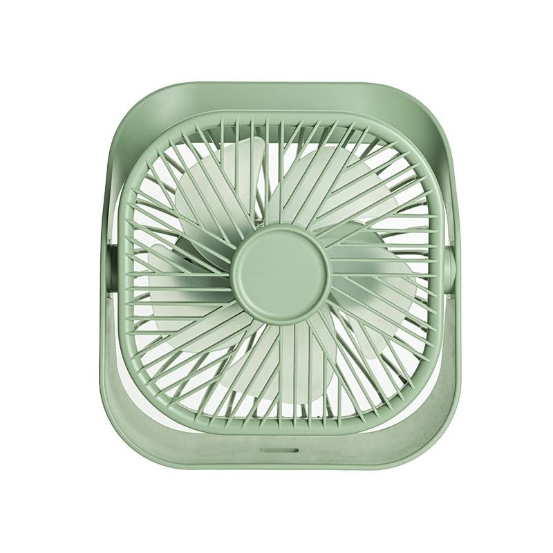 USB Desk Fans 6 Inches Portable Table Fans 360 Head Rotation Small Personal Desktop Fan, 3 Speeds, Small Cooling Fan by USB Plug in,for Home Office Bedroom Table and Desktop (Green)