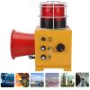 Industrial Alarm High Bright Warning Light 130dB 9-Tone Siren with Trip & Motion Sensors US Plug 110V view 3