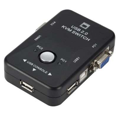 2 Port Manual USB VGA KVM Switch Box for Mouse Keyboard Monitor Sharing 2 Computer PC 2 Ports Accessory