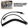 2-Pin to 5-Pin Coil Cord Cable, Two Way Radios Headset Cable, 5 Pin Coil Cord Headset Cable for 2 Pin TwoWay Handheld Rradios view 2
