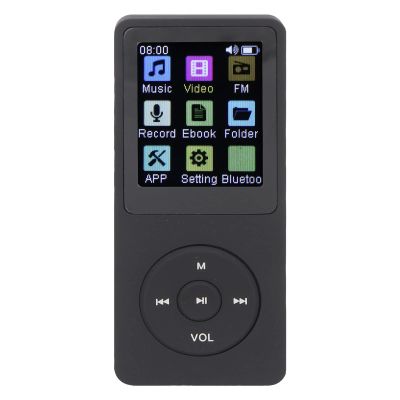 32GB Bluetooth MP3 Player with Speaker, 1.8 Inch E Book Reader and HiFi Sound, Expandable to 64GB for Running Travel, Multifunction Audio Player with Alarm Clock