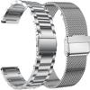 EANWireless Compatible with Garmin Vivoactive 4 45mm/Venu 2 45mm Replacement 22mm Strap Band, Milanese and Stainless Steel Metal Strap for Forerunner 745/265/255/255 Music 46mm,Silver view 1