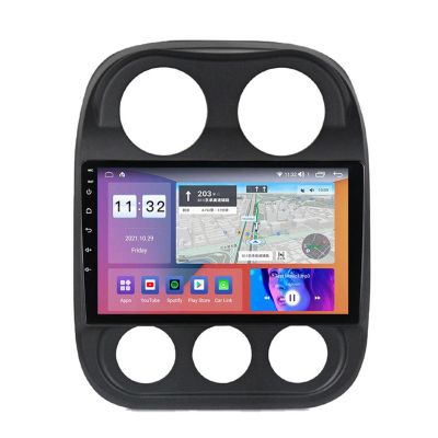 Android 12 Car Stereo for Jeep Compass 2009-2015 9" Touchscreen in-Dash, with GPS Navigation, Bluetooth, WiFi/USB Tethering, Fm/Am, Wireless Carplay, Wireless Android Auto