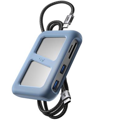 uni USB C Hub, 8-in-1 USB Type C Multiport Hub, 4K @60Hz HDMI, 1-Gbps LAN, 100W PD, 5 Gbps USB 3.0, Compatible with iPad Pro, MacBook Pro/Air, Dell XPS, Galaxy, etc, 3FT