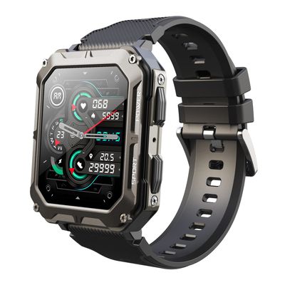 PASNEW Military Smart Watches for Men IP68 Waterproof Bluetooth Call,123 Sports,1.83'' Tactical Fitness Watch,Sleep,Blood Pressure, Heart Rate,Oxygen,for Android iOS Outdoor Sports