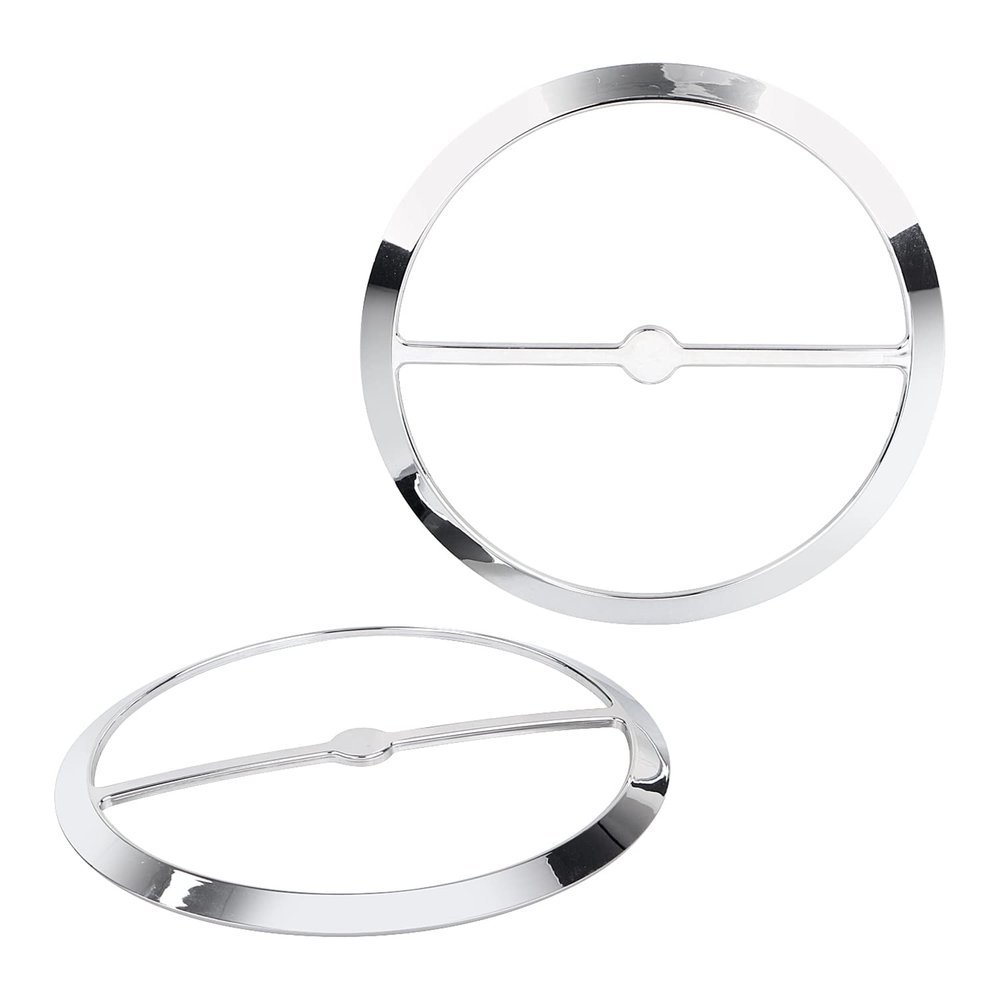 YDLMT 1 Pair Chrome Motorcycle Speaker Covers Trim Grill Caps for Harley Touring Electra Glide Street Glide Ultra Limited Tri Glide FLHTK FLHTCU 2014-2023