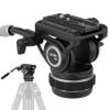 Cayer K10 Pro Video Fluid Head with 75mm Flat Base, Adjustable Pan Drag and Telescopic Handle, Heavy Duty Tripod Fluid Head for for DSLR Cameras, Camcorders, Max Load 22 lb/10 kg view 1