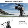 Cayer K10 Pro Video Fluid Head with 75mm Flat Base, Adjustable Pan Drag and Telescopic Handle, Heavy Duty Tripod Fluid Head for for DSLR Cameras, Camcorders, Max Load 22 lb/10 kg view 2