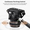 Cayer K10 Pro Video Fluid Head with 75mm Flat Base, Adjustable Pan Drag and Telescopic Handle, Heavy Duty Tripod Fluid Head for for DSLR Cameras, Camcorders, Max Load 22 lb/10 kg view 3