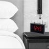 HANNLOMAX HX-151CR Alarm Clock Radio, 1.2 LED Display (Silver Grey) view 4