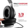 COOSII AC01 Headphones Wired Over Ear, Corded Stereo Headsets with Microphone Volume Control for Adults Teens Kids 3.5mm for Cellphones, Tablets, Laptop, Chromebook (Black Grey) view 2