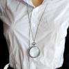 1PC 3X Portable Pocket Present Necklace Reading Magnifier Decoration Pendant Necklace Decorative Gift Magnifying Glass Loupe view 2