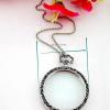 1PC 3X Portable Pocket Present Necklace Reading Magnifier Decoration Pendant Necklace Decorative Gift Magnifying Glass Loupe view 4