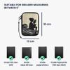 kwmobile Neoprene e-Reader Pouch Size 6" eReader - Universal eBook Sleeve Case with Zipper, Wrist Strap - Black/Beige view 2