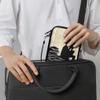 kwmobile Neoprene e-Reader Pouch Size 6" eReader - Universal eBook Sleeve Case with Zipper, Wrist Strap - Black/Beige view 3