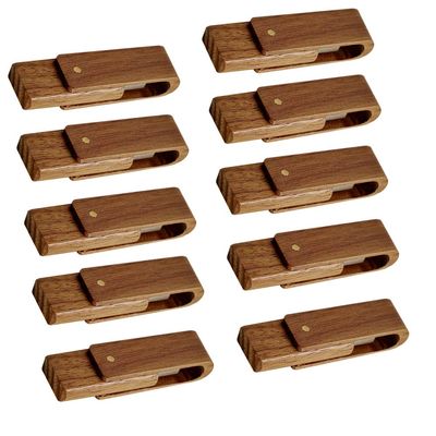 10 PCS USB2.0 64GB Flash Drive Wooden Memory Stick USB Stick Data Storage (USB2.0 64GB)