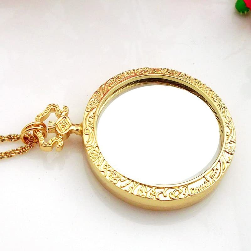 3X Portable Creative Present Fashion Necklace Reading Magnifier Pendant Necklace Decorative Gift Magnifying Glass Loupe