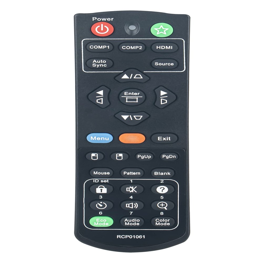 RCP01061 Replace Remote Control Compatible with ViewSonic Projector PJD5151/VS15871/PJD5153/VS15872/PJD5153P/PJD5155/VS15873/PJD5155N/PJD5250/VS15874/PJD5250P/PJD5253/VS14115/PJD5253P/PJD5255/VS15875