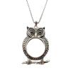 1PC 3X Portable Gift Owl Necklace Reading Magnifier Decoration Pendant Necklace Decorative Magnifying Glass Loupe view 1